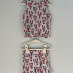 Kate Quinn Lobster Print Kids Matching Set